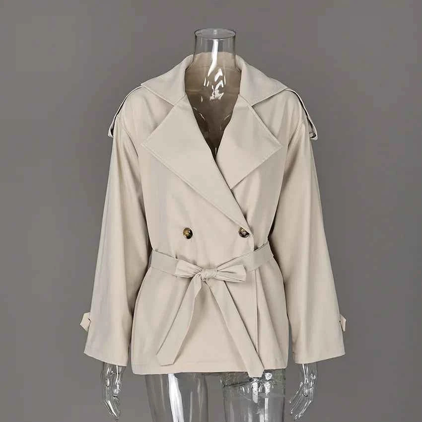 Belted Short Trench Jacket
