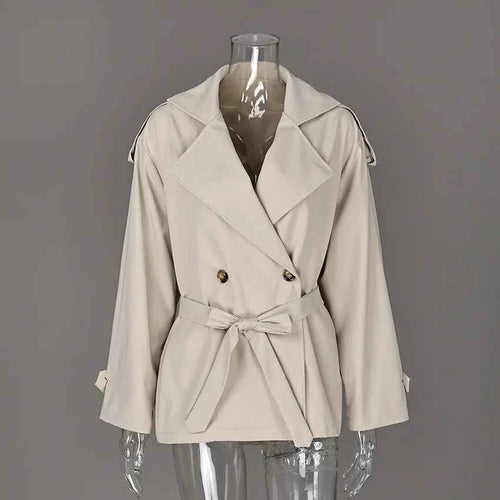 Belted Short Trench Jacket
