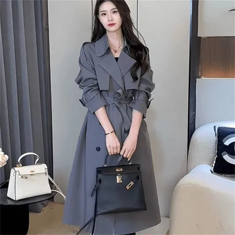 Belted Double-Breasted Trench Coat - Isabella Mae