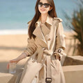 Belted Double-Breasted Trench Coat - Isabella Mae