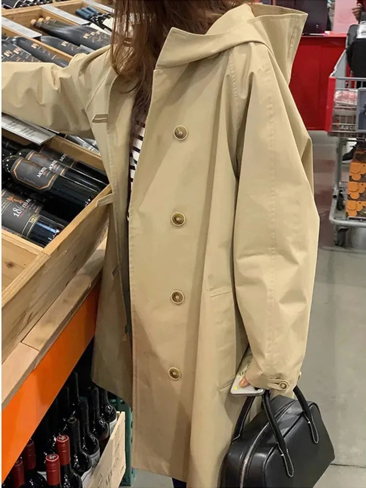Relaxed Hooded Trench Coat - Isabella Mae
