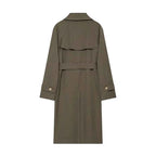 Belted Double-Breasted Trench Coat