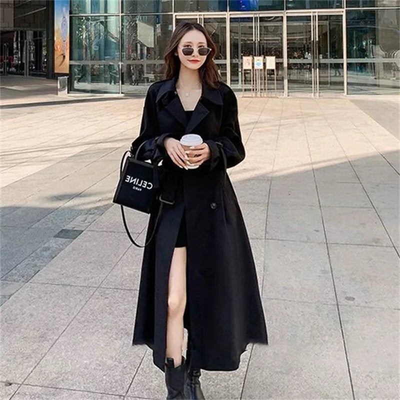 Belted Long Trench Coat - Isabella Mae