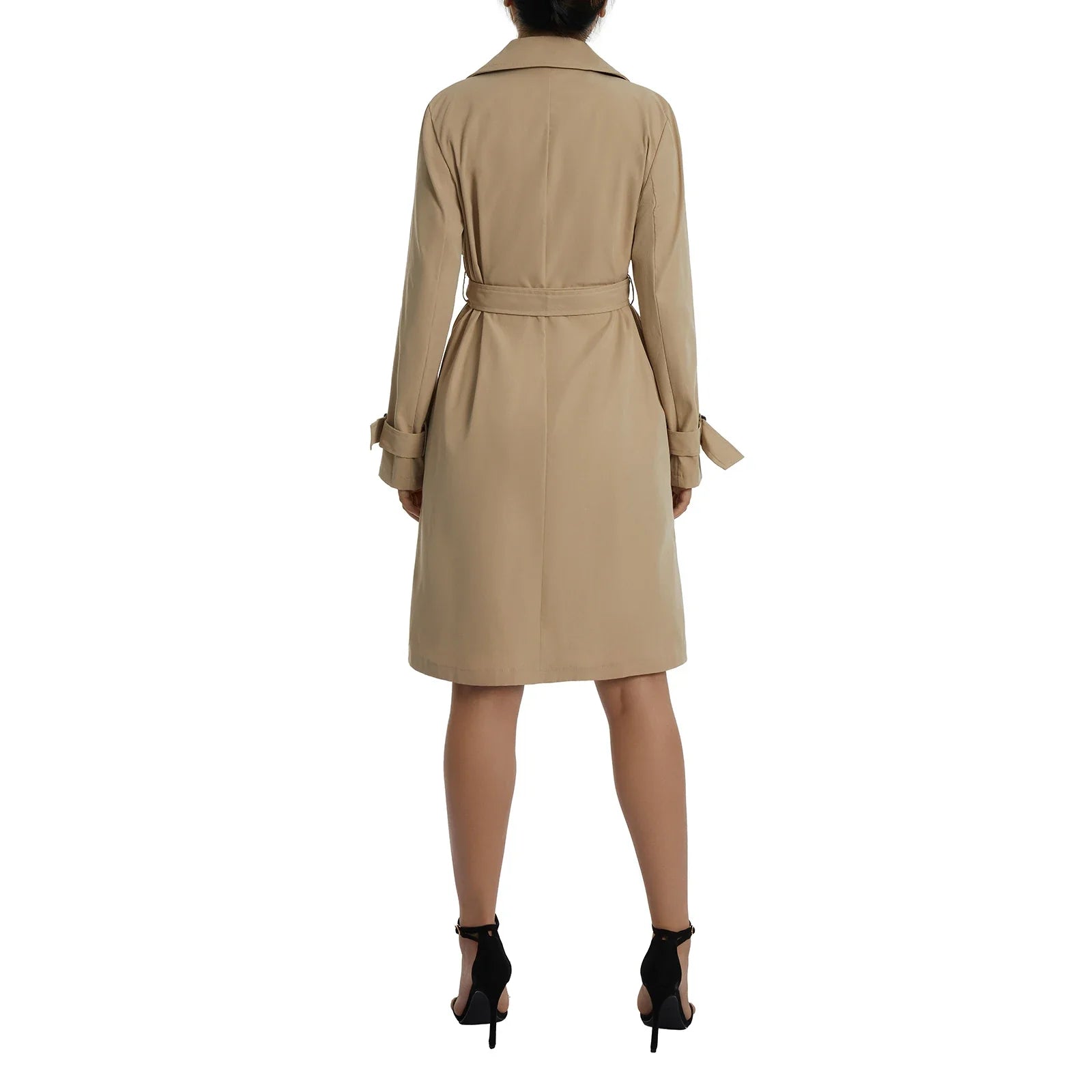 Belted Double-Breasted Trench Coat - Isabella Mae