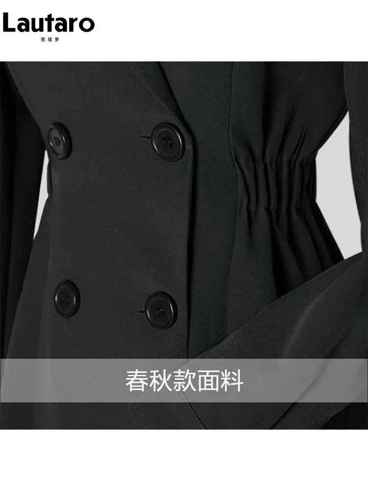 Fitted Double-Breasted Trench Coat