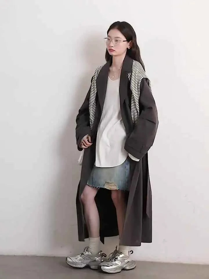 Longline Belted Trench Coat
