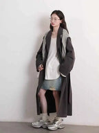 Longline Belted Trench Coat