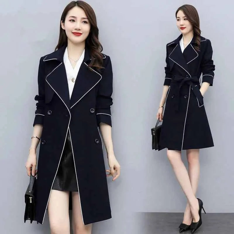 Belted Double Breasted Trench Coat