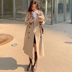 Belted Double-Breasted Trench Coat - Isabella Mae