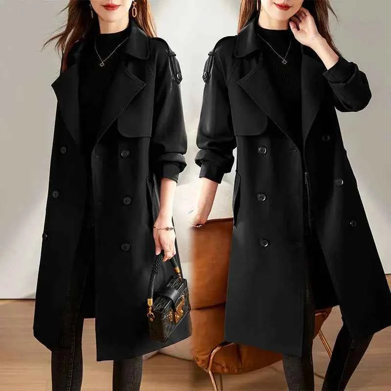 Belted A-Line Trench Coat