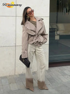 Belted Double-Breasted Trench Jacket - Isabella Mae