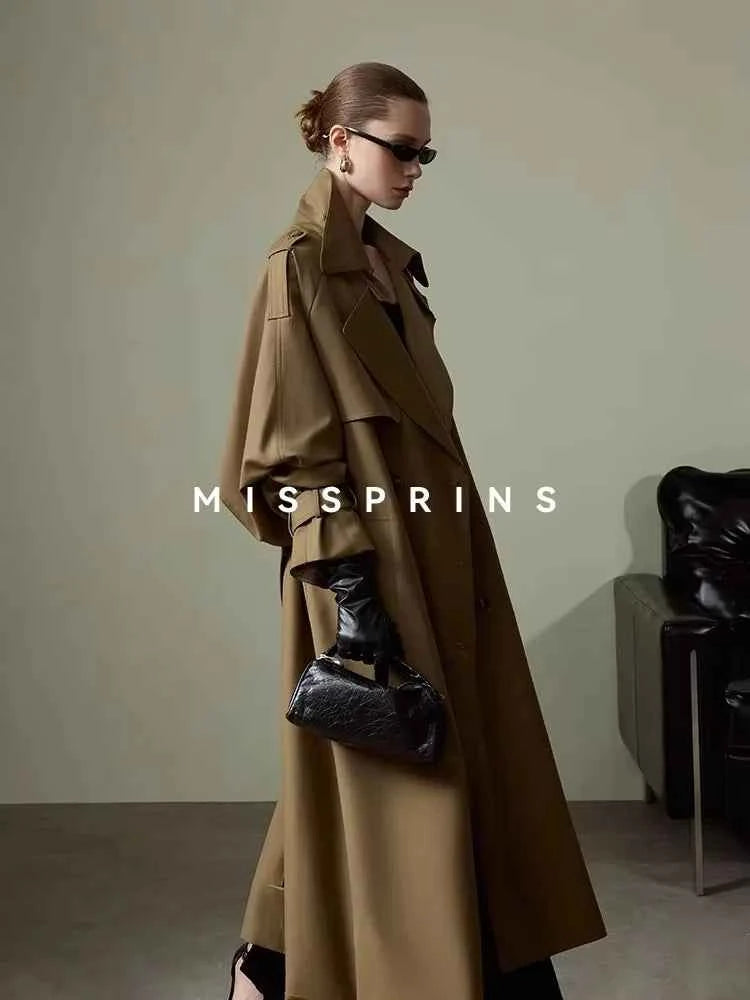 Belted Double-Breasted Trench Coat