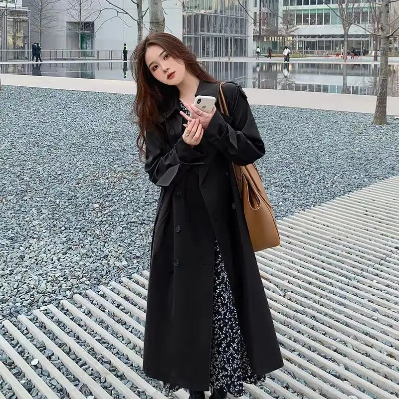 Belted Double-Breasted Trench Coat - Isabella Mae