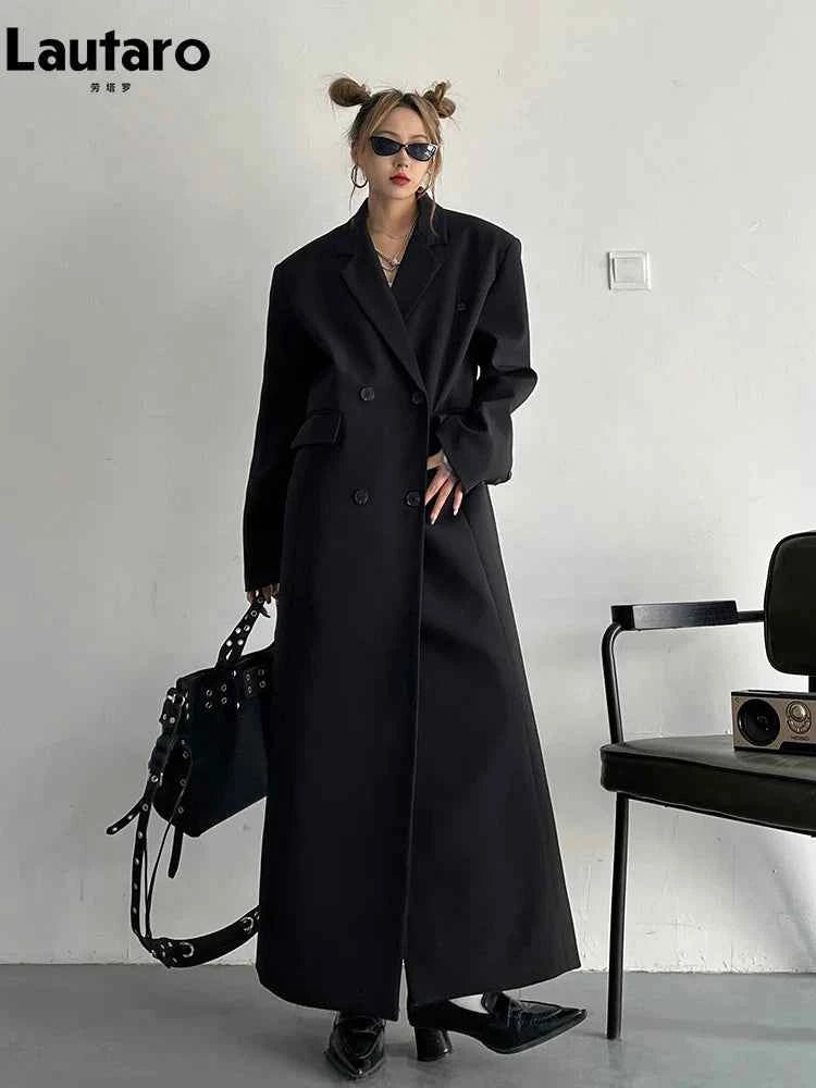 Oversized Double-Breasted Trench Coat