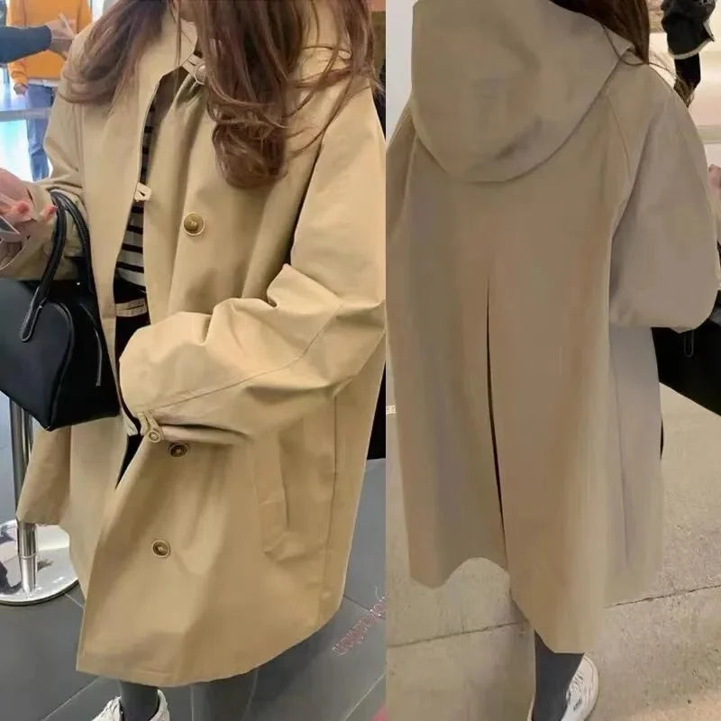 Relaxed Hooded Trench Coat - Isabella Mae