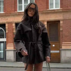 Belted Short Trench Jacket