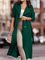 Double-Breasted Belted Trench Coat - Isabella Mae