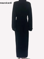 Velvet Belted Trench Coat - Isabella Mae