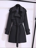 Belted Double-Breasted Trench Coat