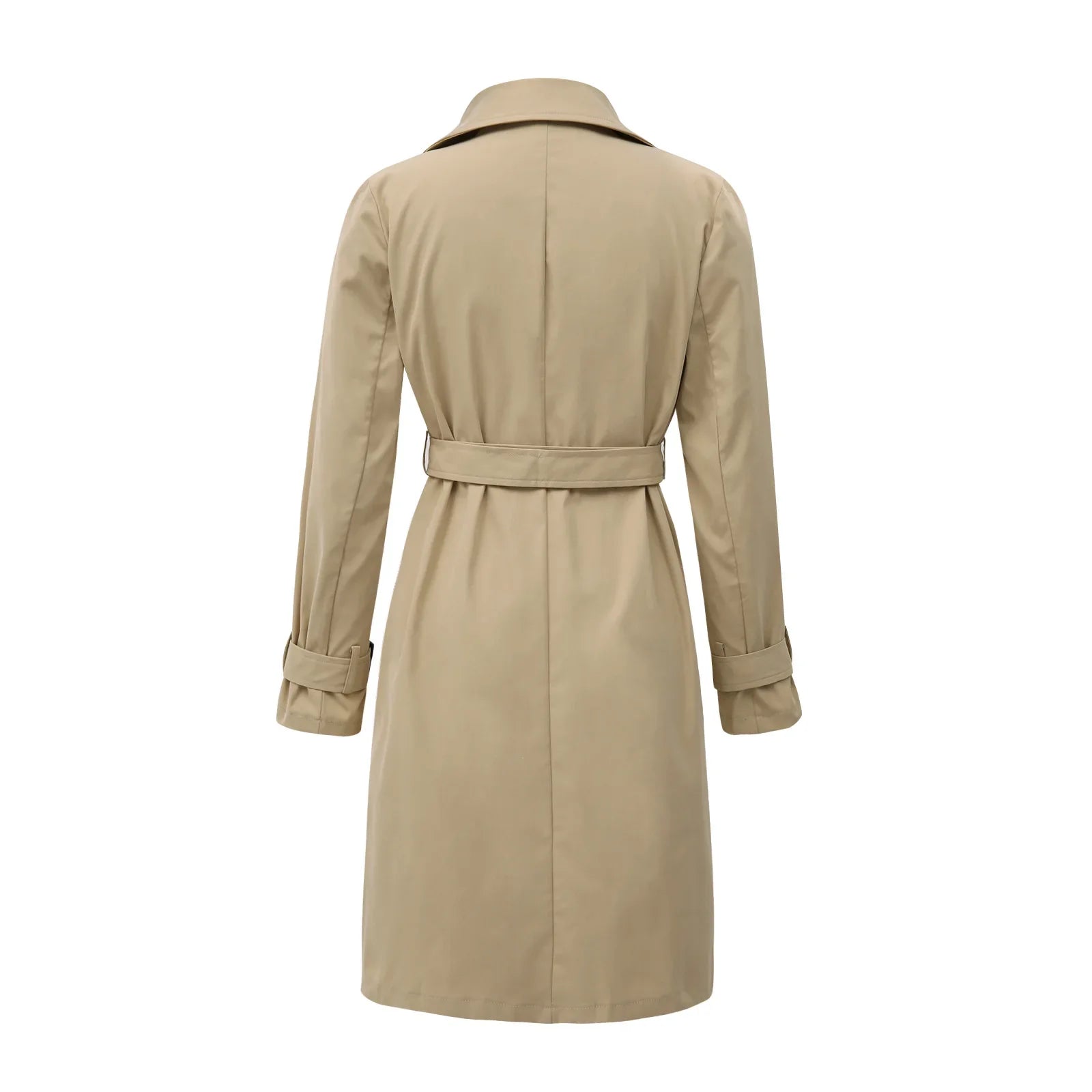 Belted Double-Breasted Trench Coat - Isabella Mae