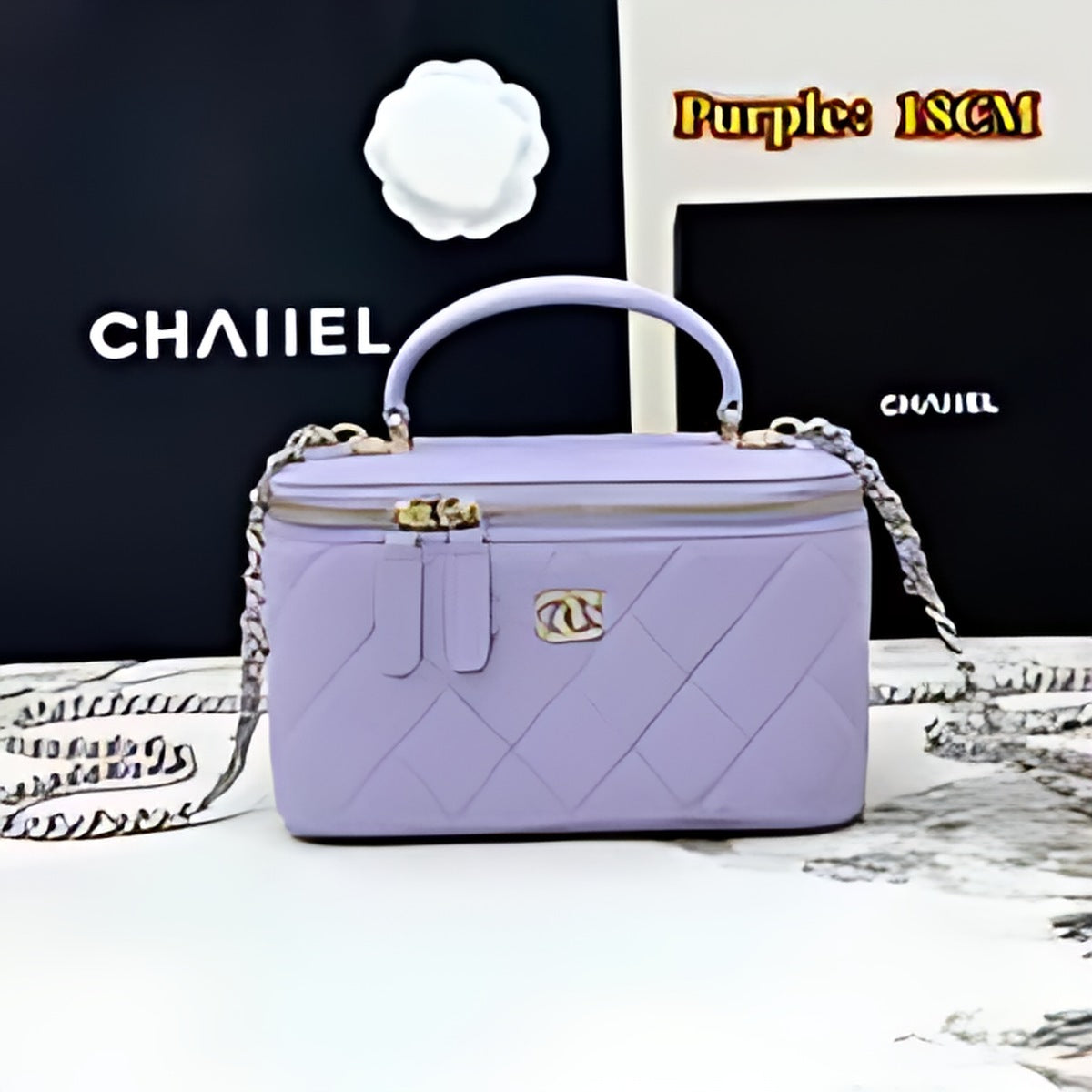 Quilted Leather Vanity Crossbody Bag