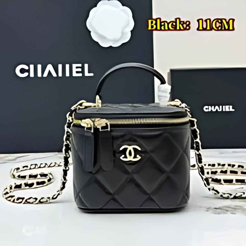 Quilted Leather Vanity Crossbody Bag