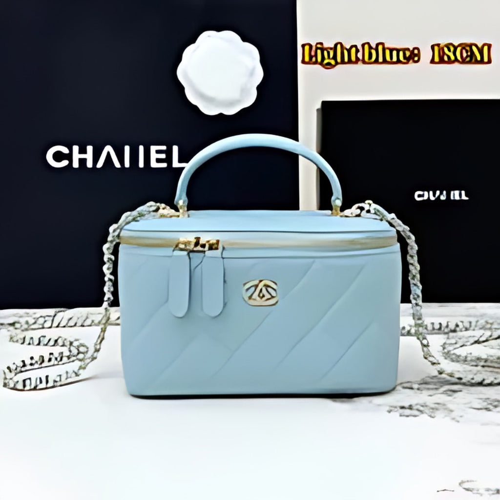 Quilted Leather Vanity Crossbody Bag