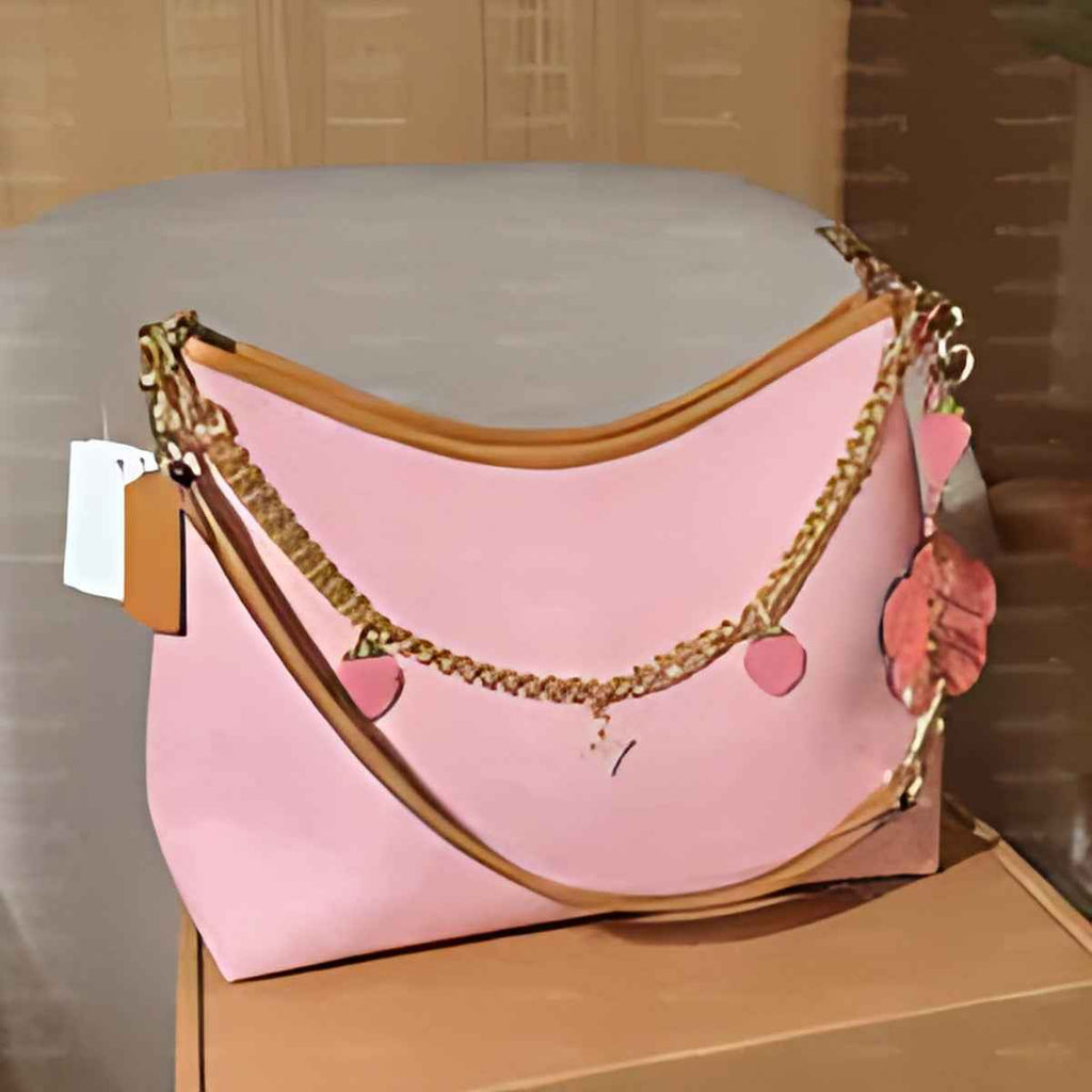 Charm Trim Crescent Hobo Bag