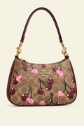Printed Chain Accent Shoulder Bag