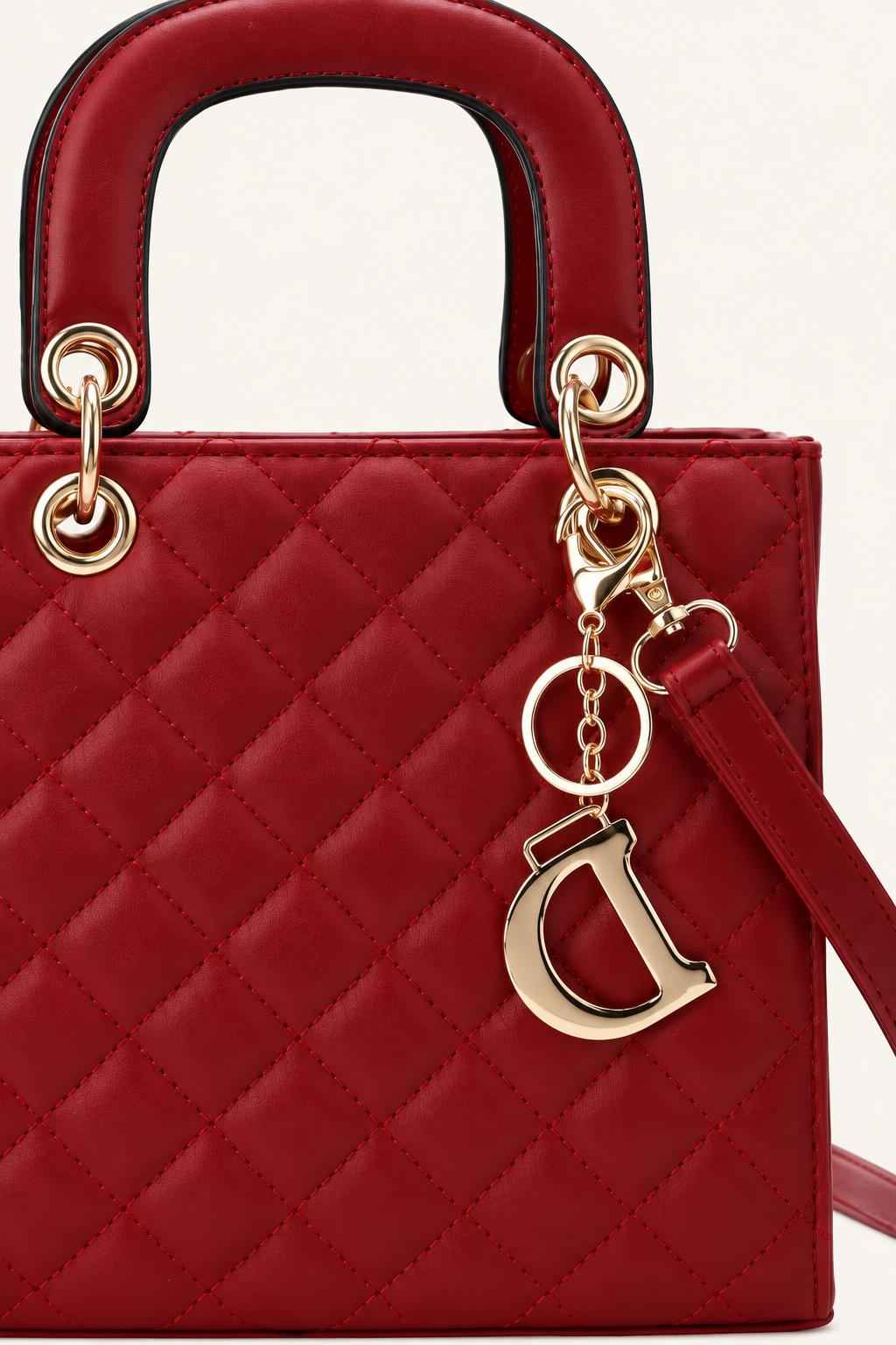 Quilted Top Handle Crossbody Bag