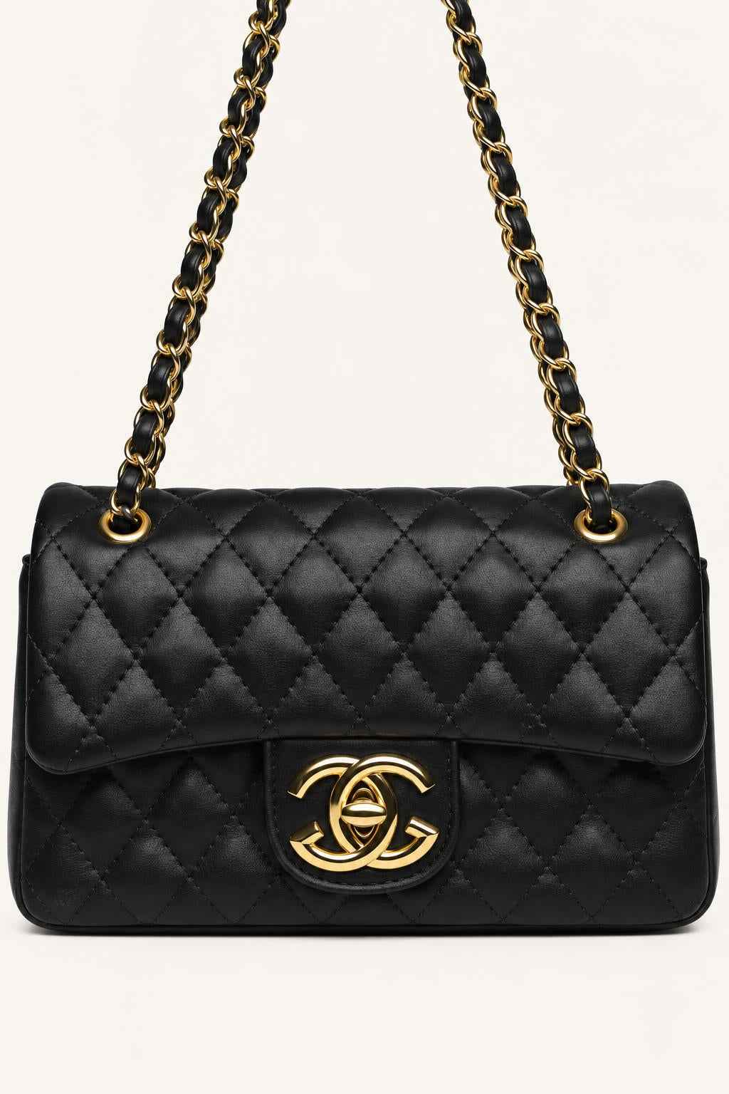 Quilted Chain Flap Crossbody Bag