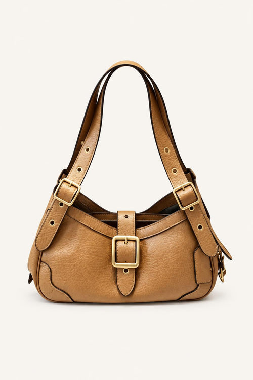 Buckle Detail Slouchy Shoulder Bag