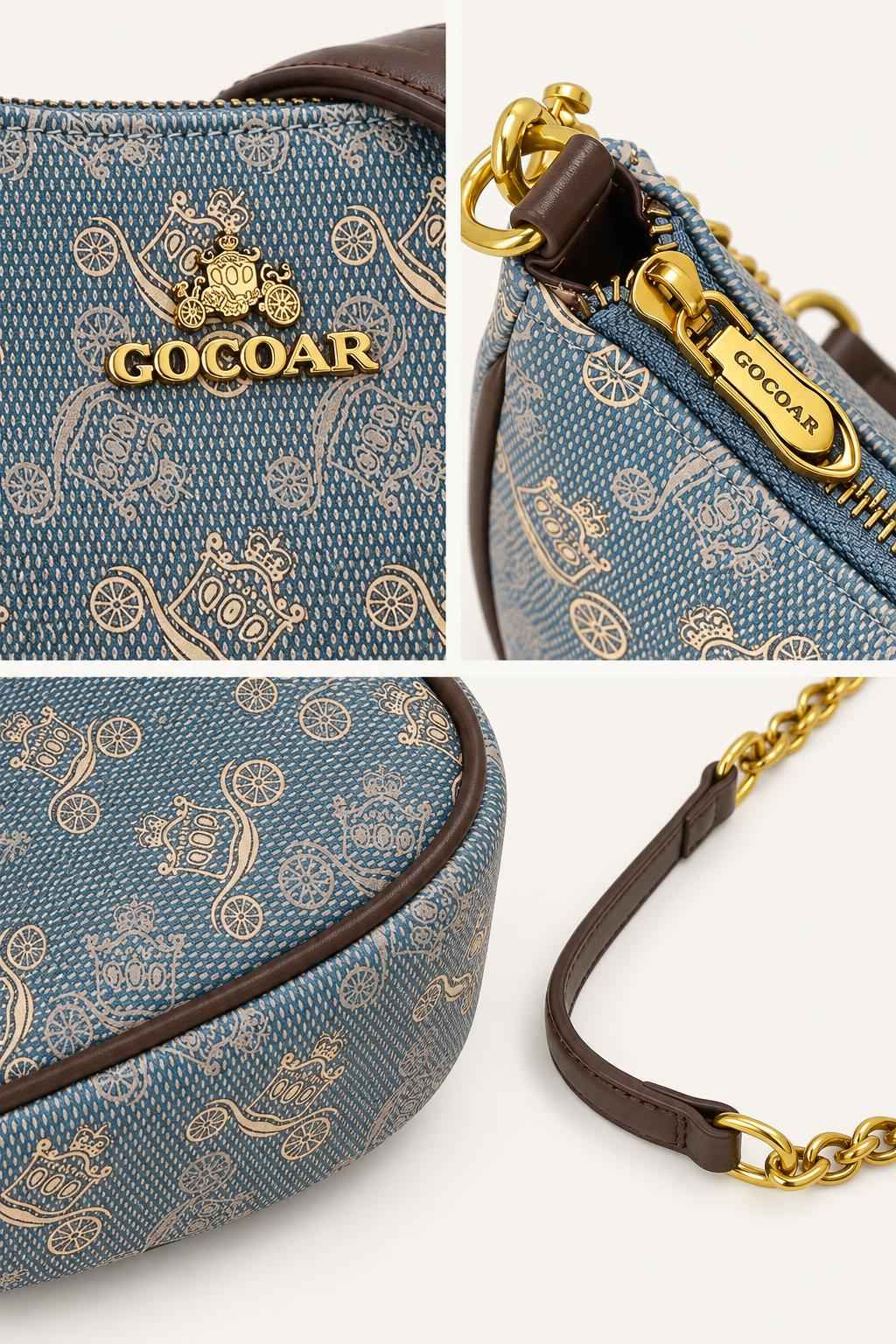 Patterned Crescent Hobo Shoulder Bag