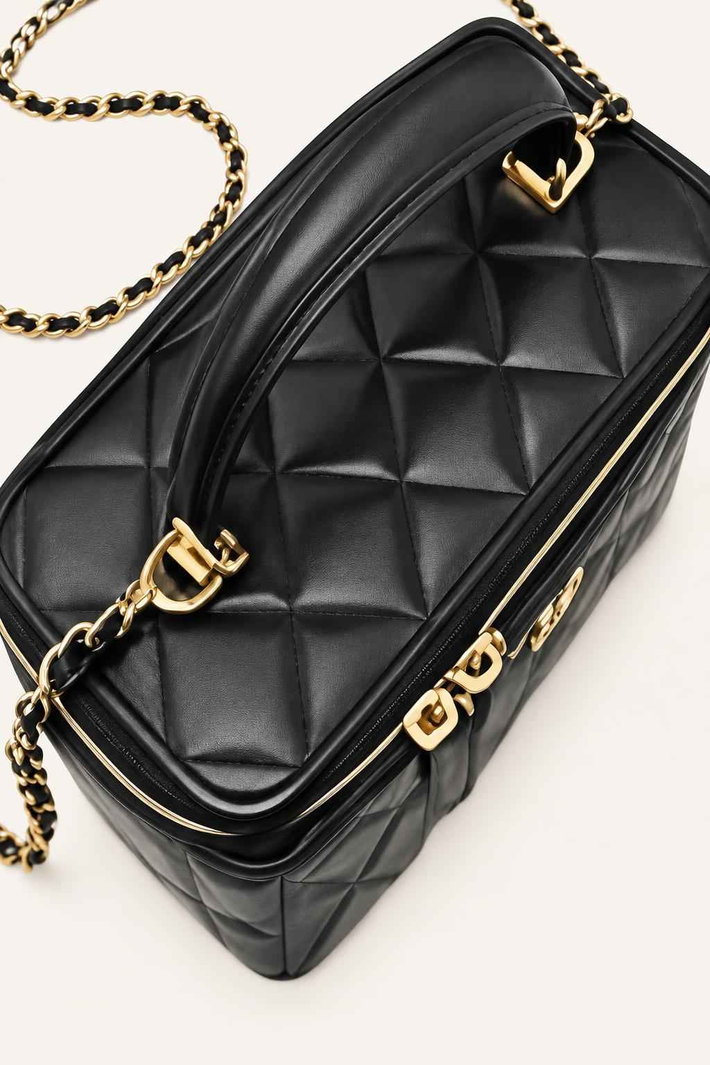 Quilted Leather Vanity Crossbody