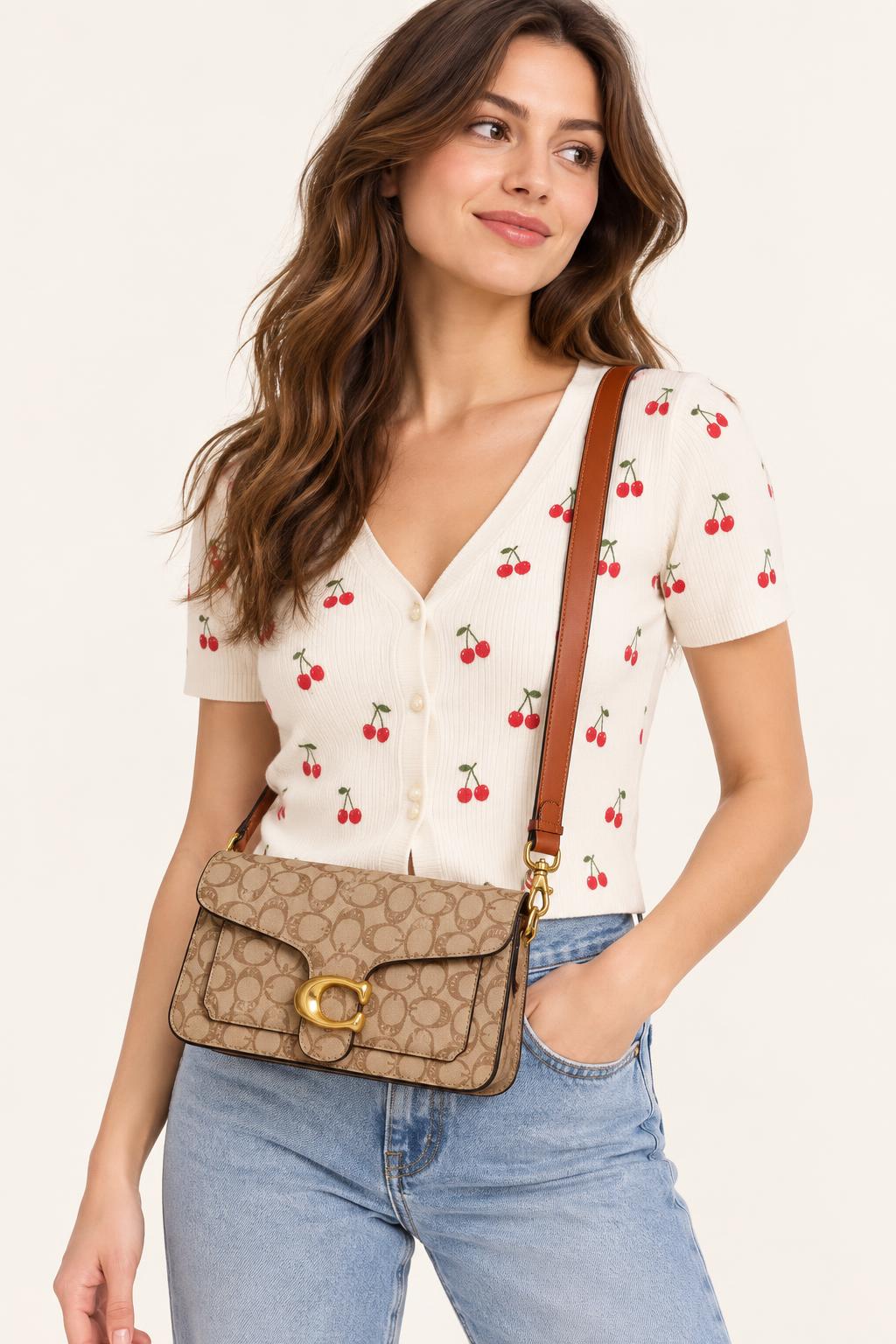 Printed Flap Crossbody Bag