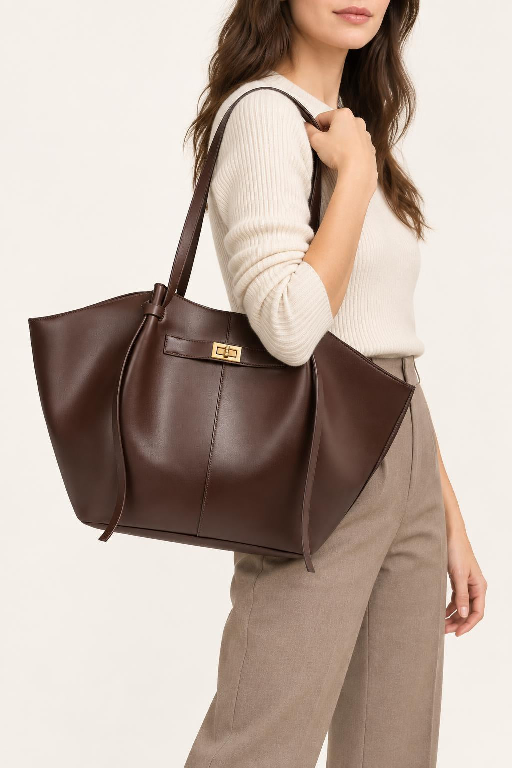Women's Winged PU Tote Bag