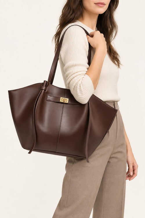 Women's Winged PU Tote Bag