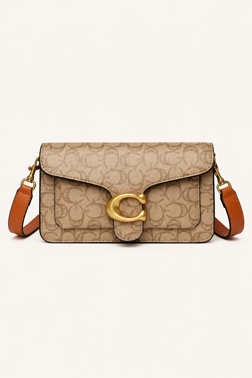 Printed Flap Crossbody Bag