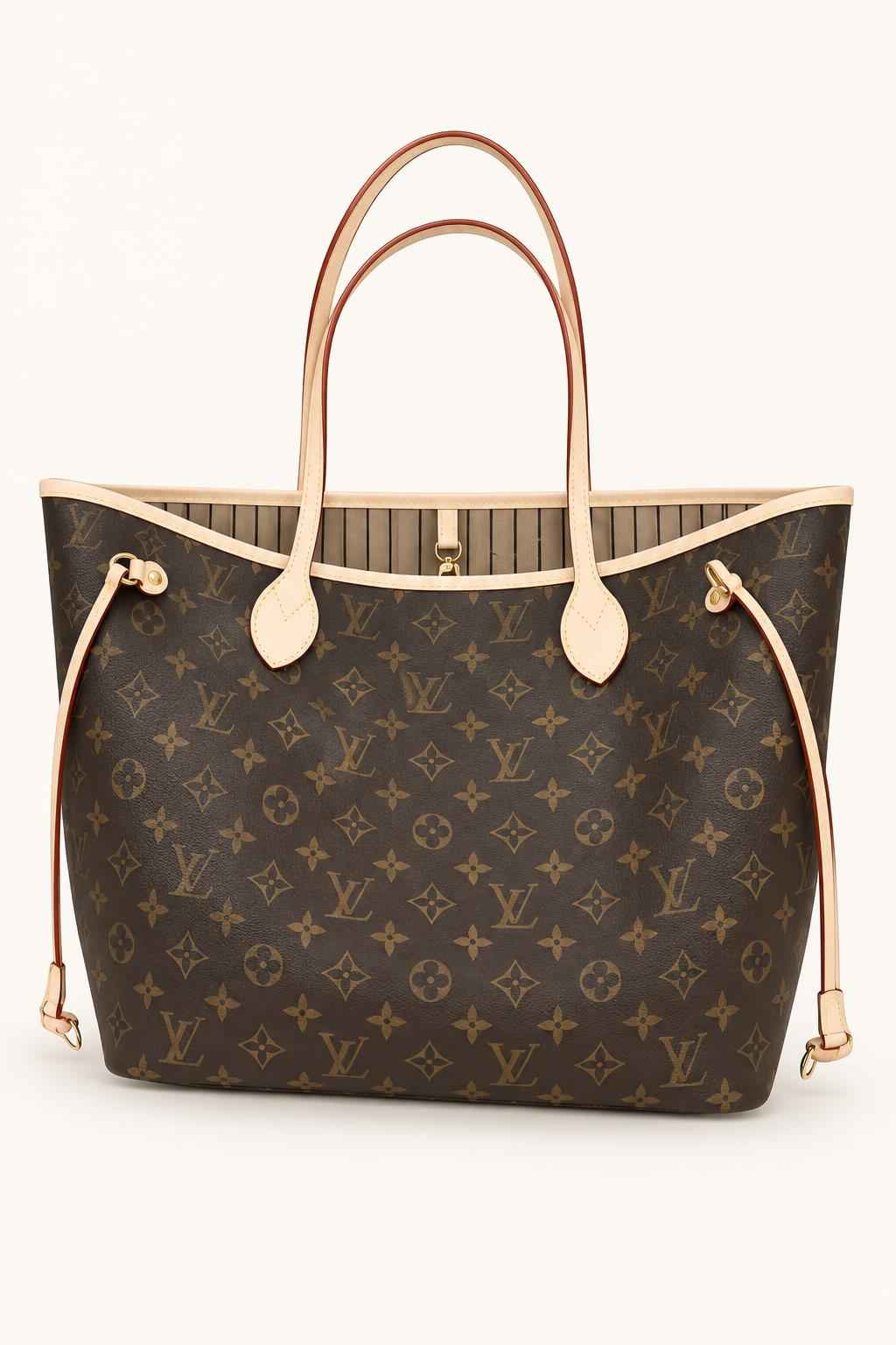 Patterned Chain Trim Tote Bag