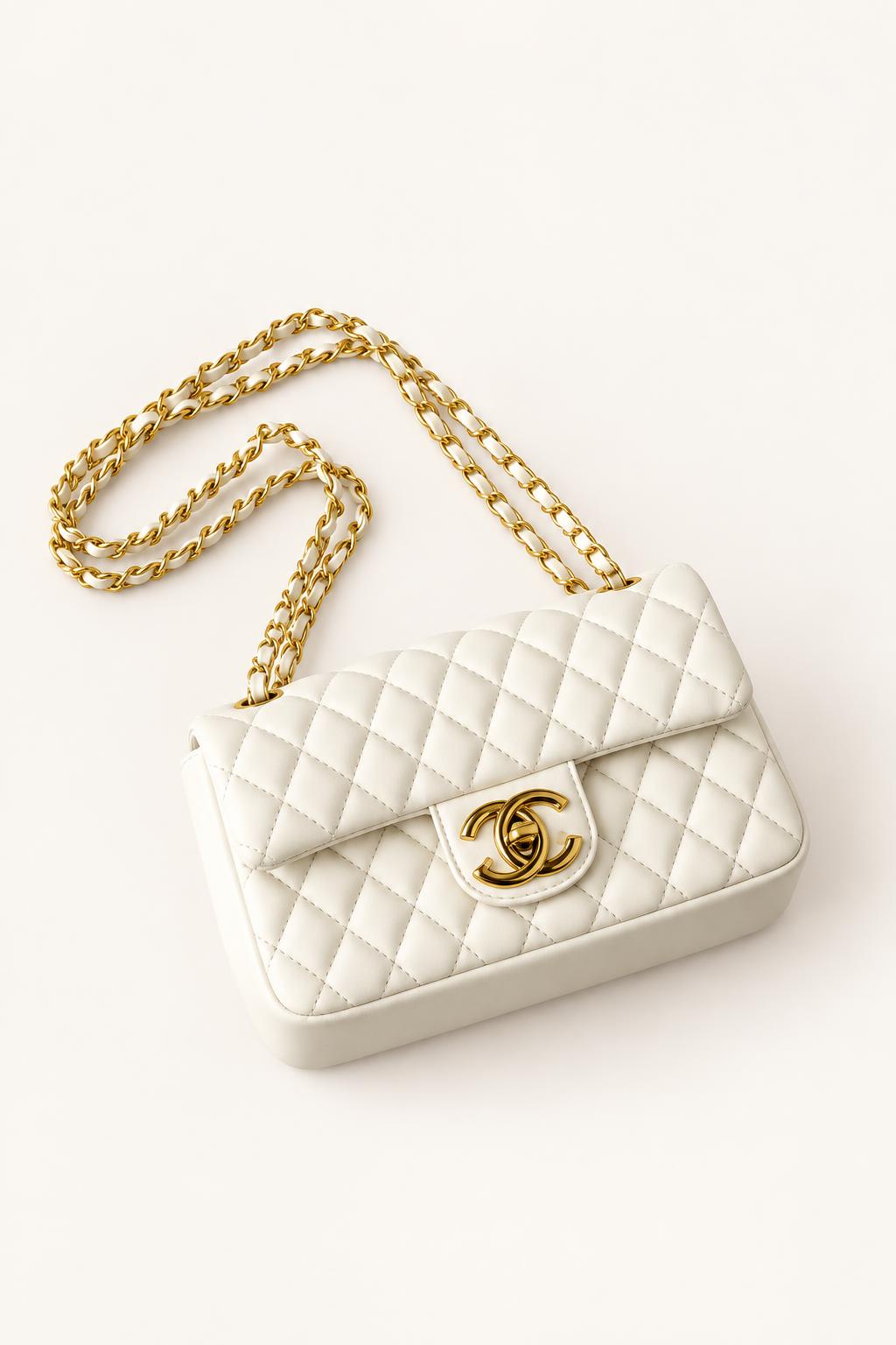 Quilted Chain Flap Crossbody Bag