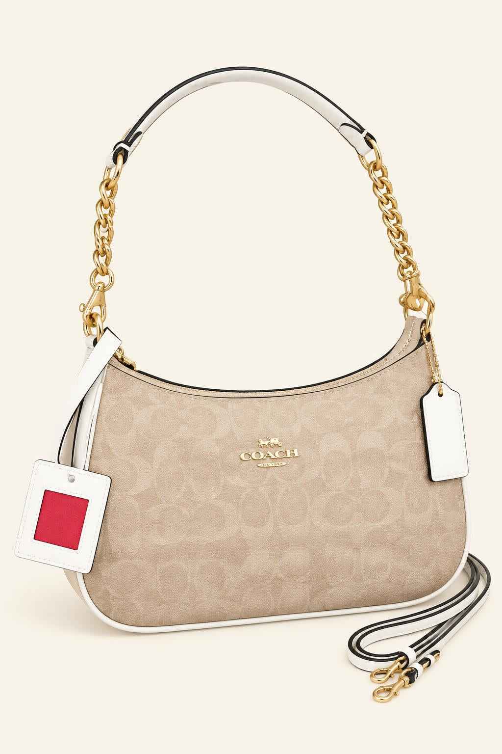 Compact Zip Top Shoulder Bag