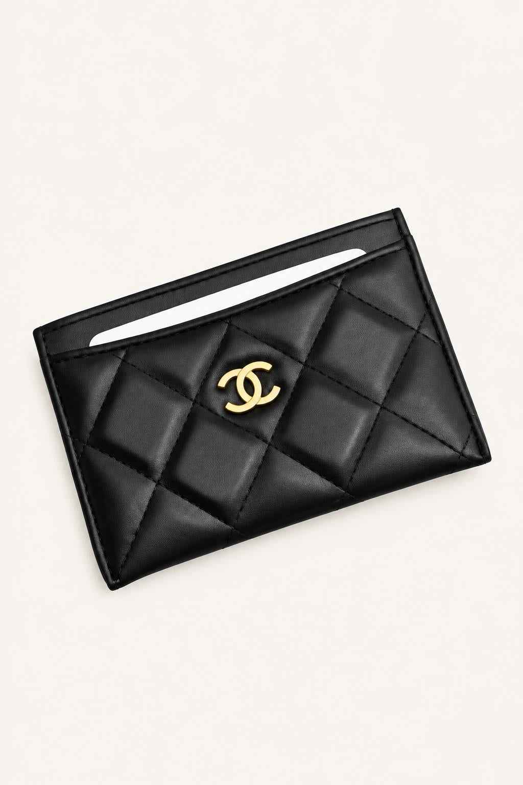 Quilted Leather Card Holder