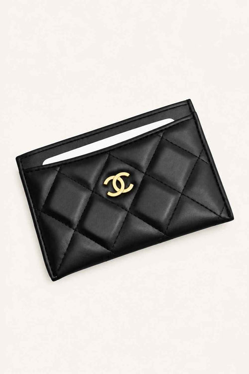 Quilted Leather Card Holder