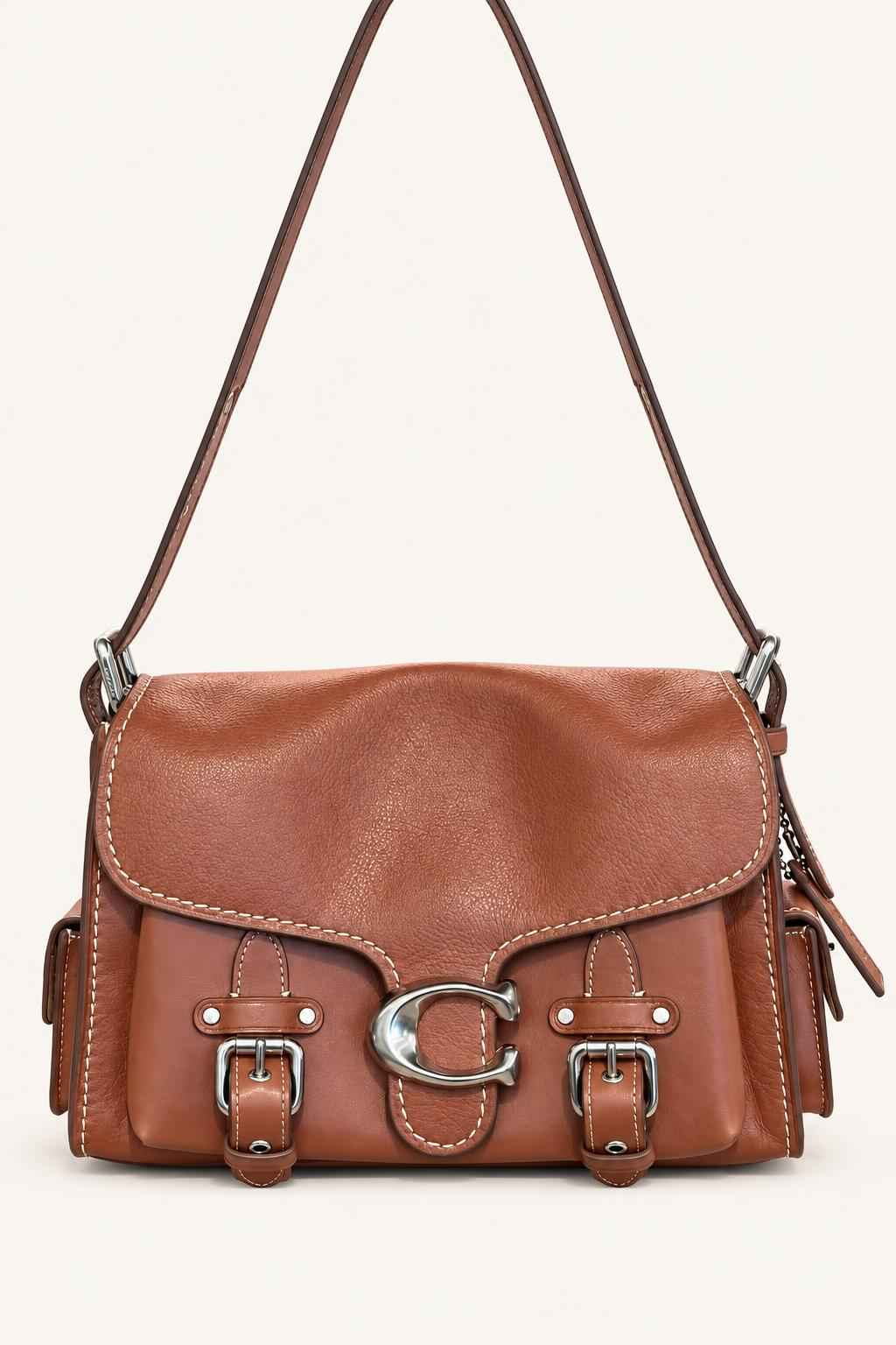 Buckle Flap Shoulder Bag