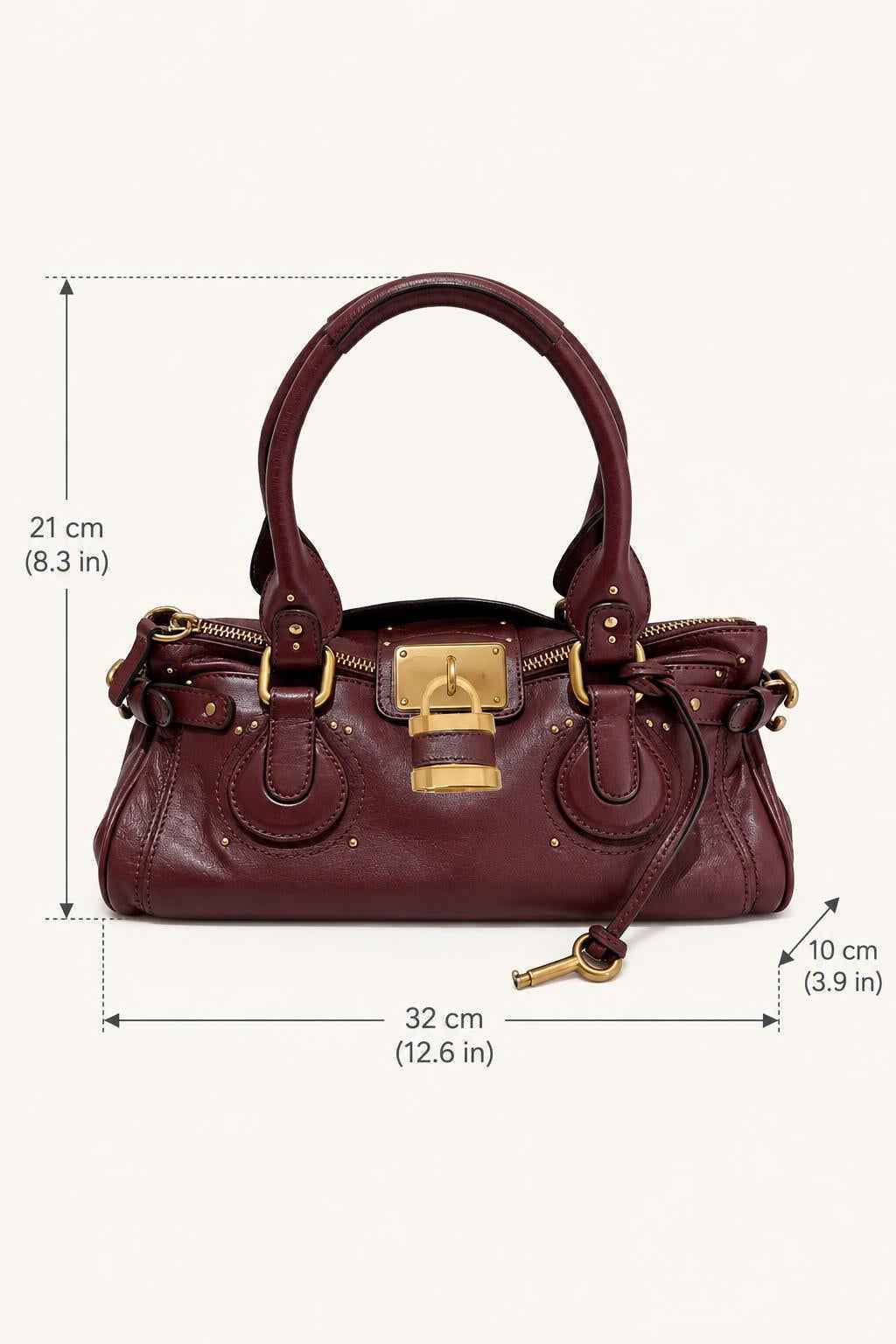 Retro Lock Accent PU Satchel