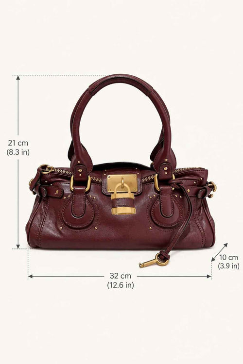 Retro Lock Accent PU Satchel