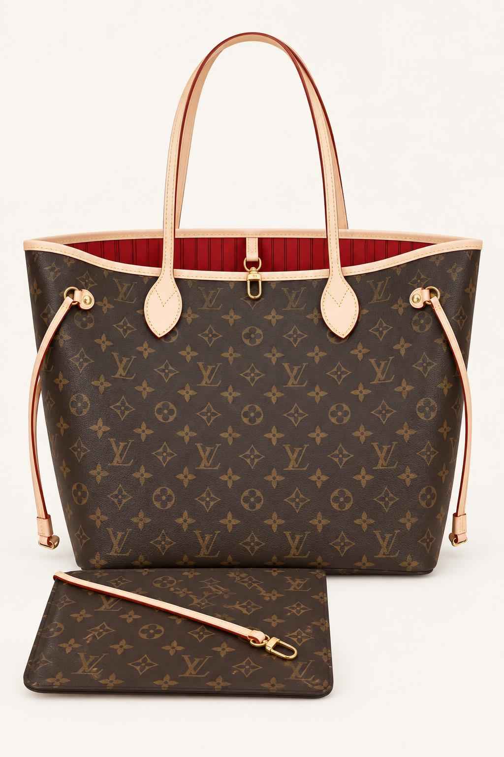 Patterned Chain Trim Tote Bag