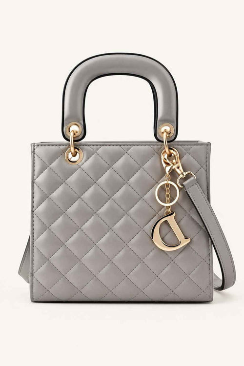 Quilted Top Handle Crossbody Bag