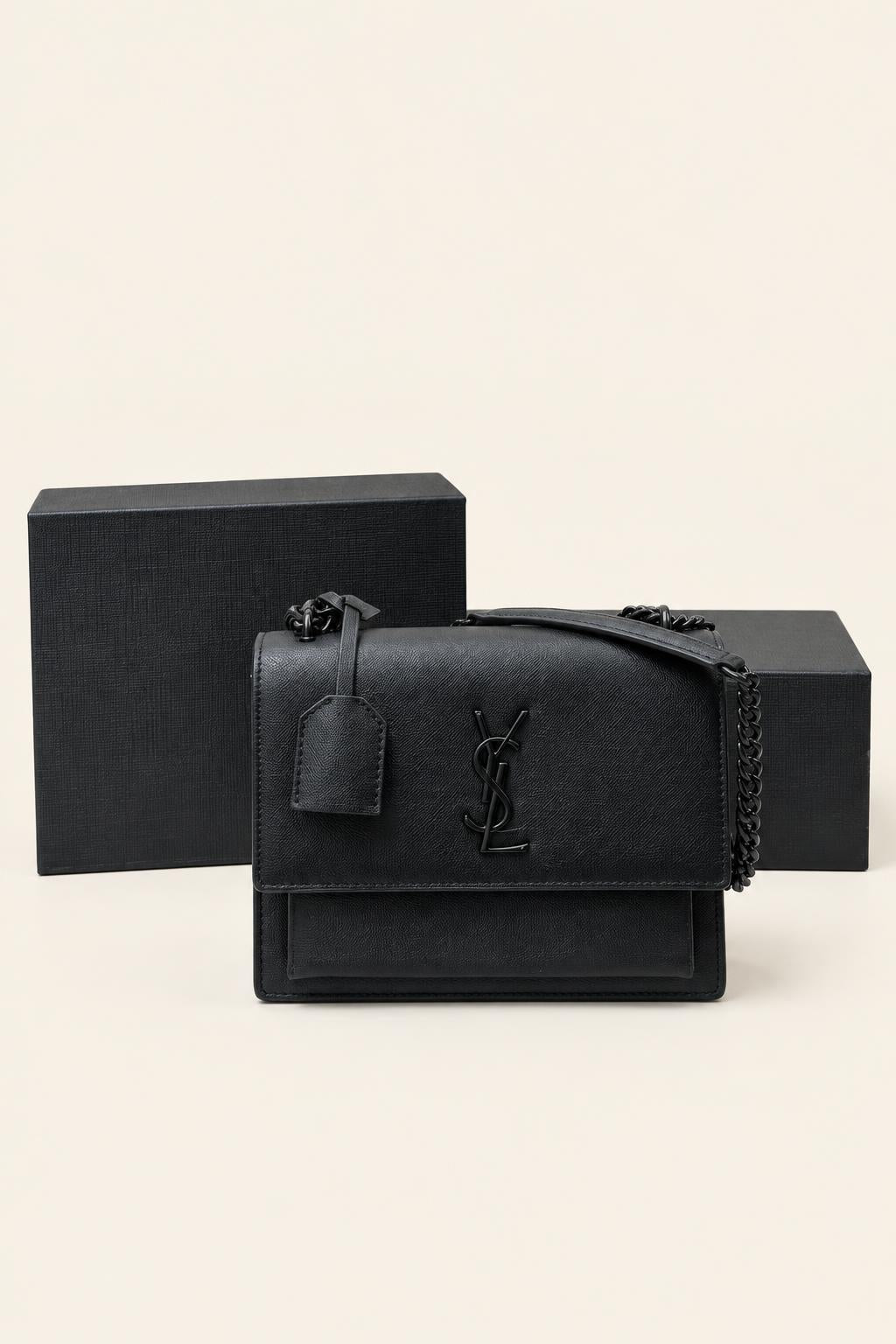 Structured Chain Shoulder Bag