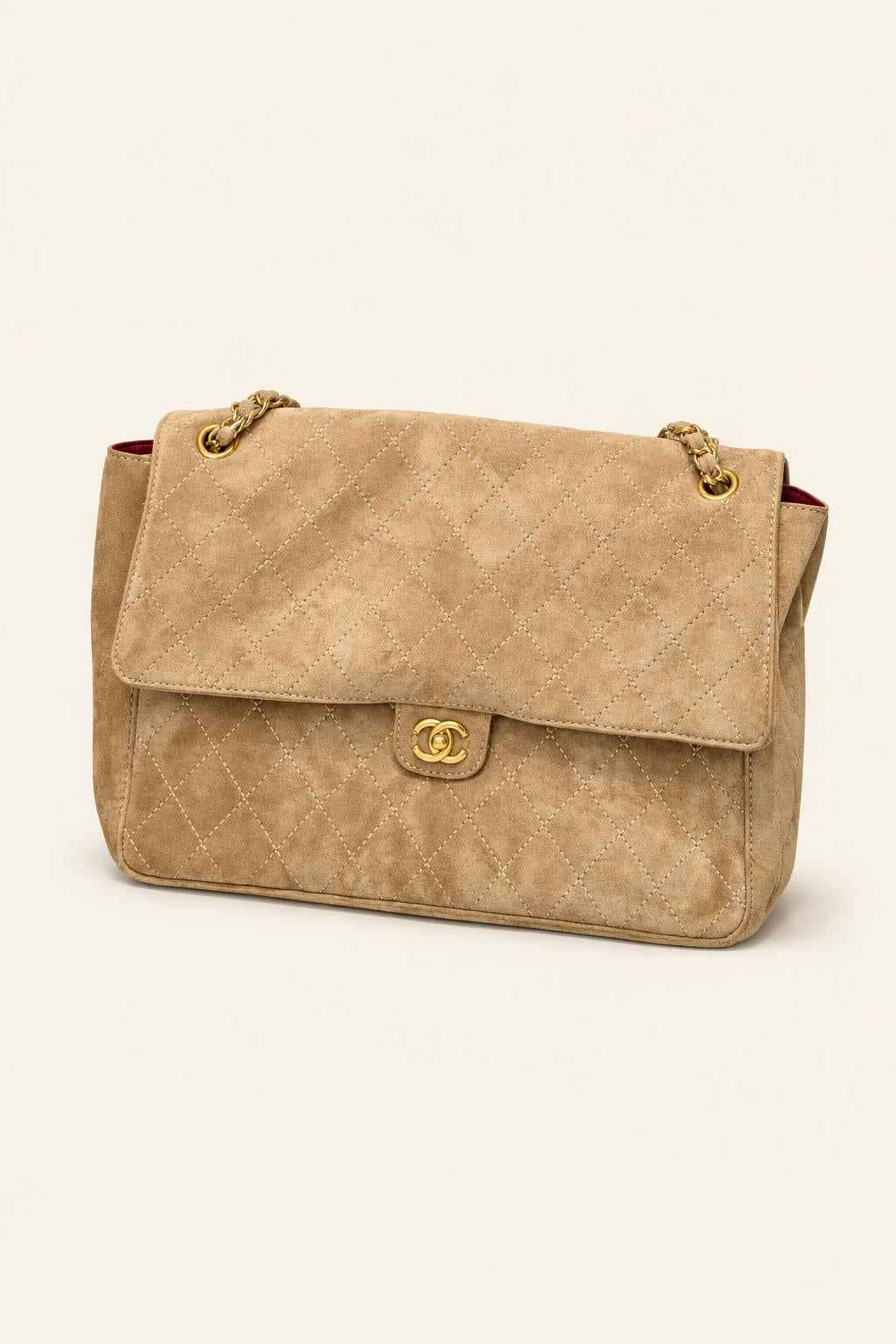 Quilted Chain Flap Shoulder Bag